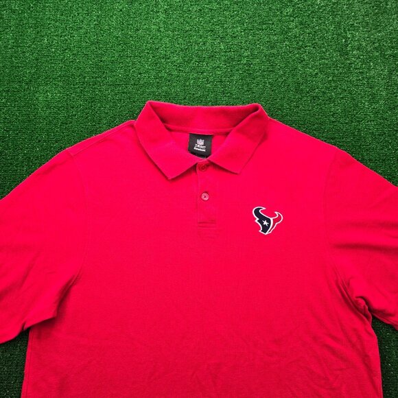 Houston Texans Polo Shirt Mens Small/ Medium Red Reebok NFL Football Embroidered - Picture 2 of 9